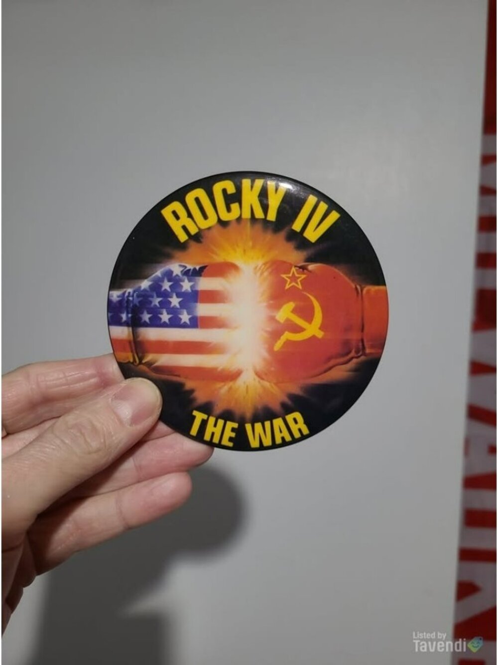 Rocky IV The War Large Pin Button